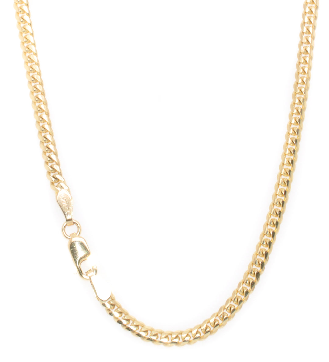 10KT Yellow Gold 26" 2.6mm Curb Link Chain.