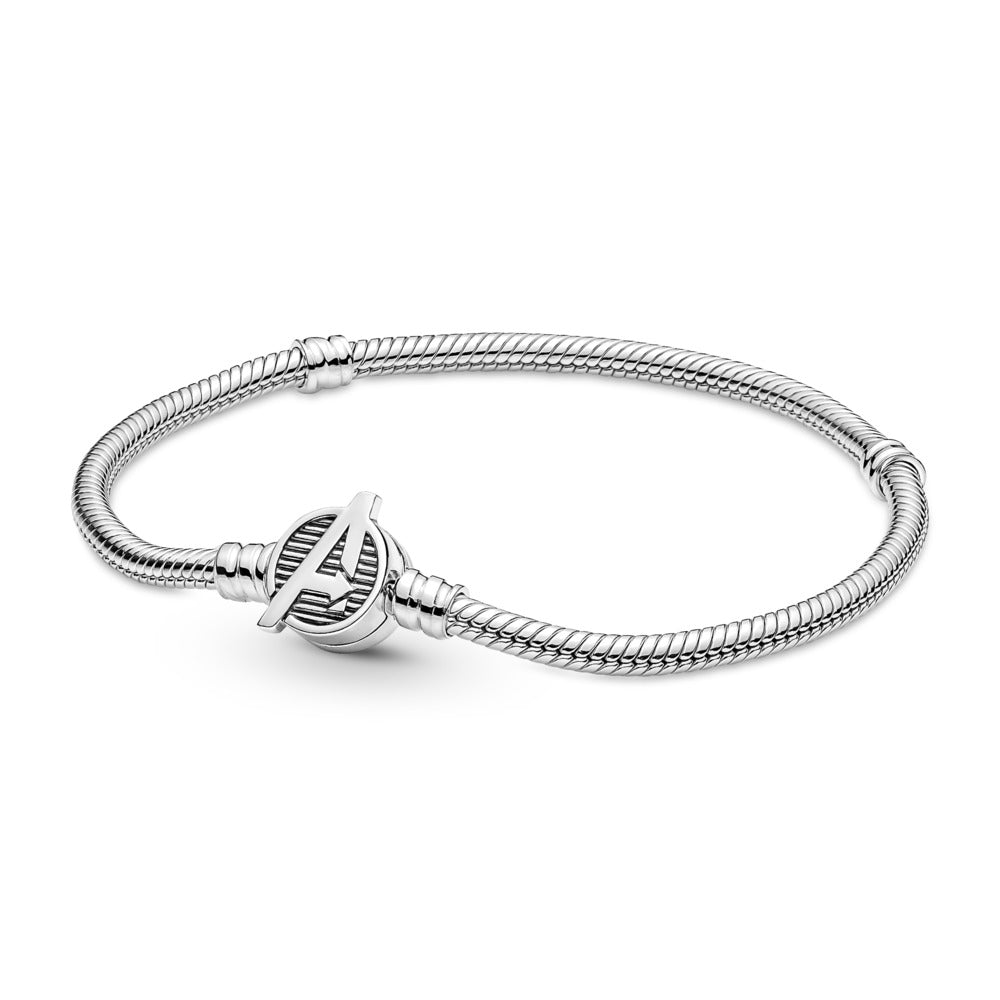 Pandora Moments Marvel The Avengers Logo Clasp Snake Chain Bracelet