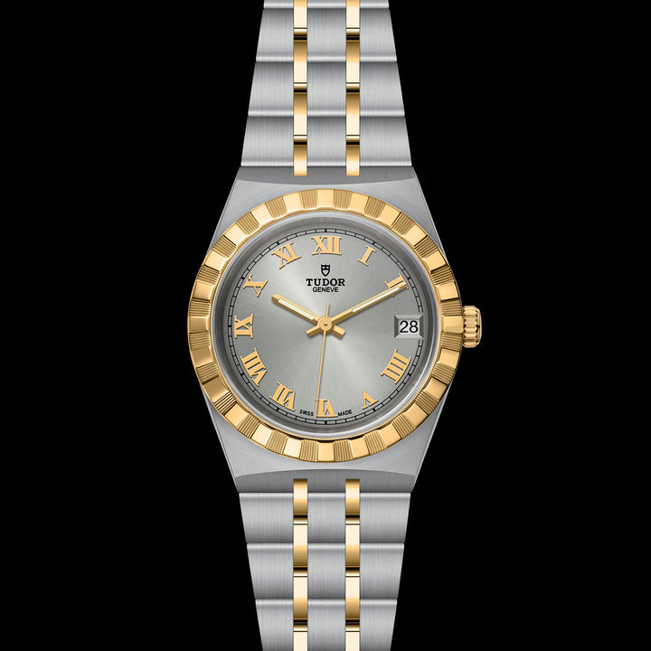 Tudor Royal Watch - M28403-0001 - 34mm steel case, Yellow gold bezel