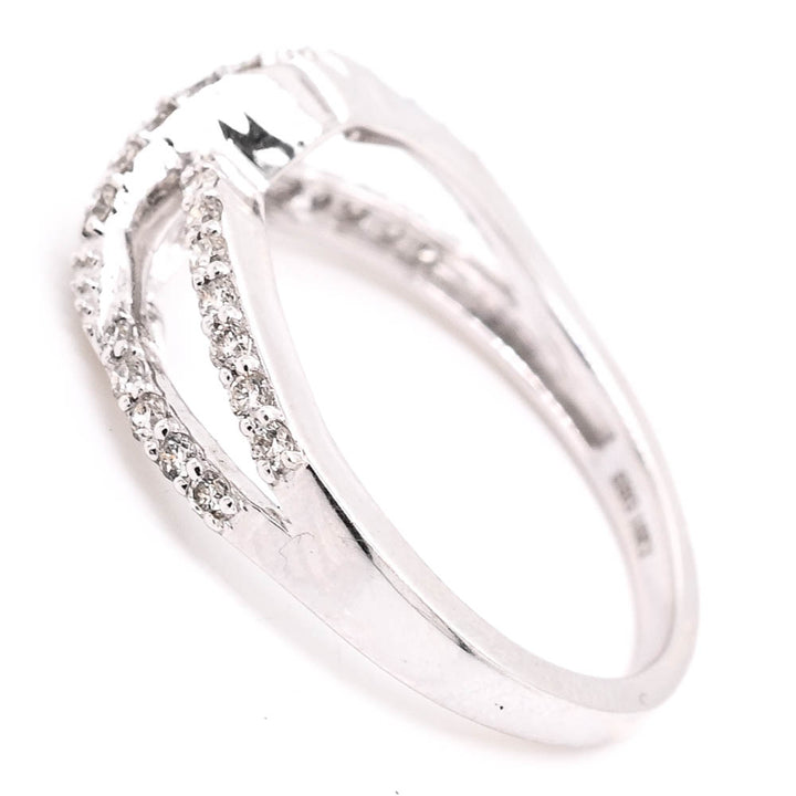 18KT White Gold 0.33CTW  Diamond Celebration Ring.