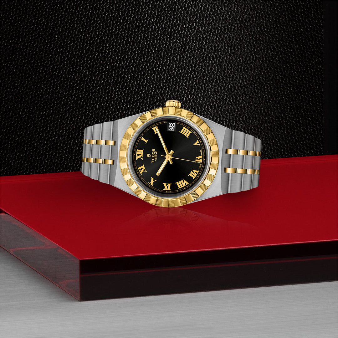 Tudor Royal Watch - M28403-0003 - 34mm steel case, Yellow gold bezel