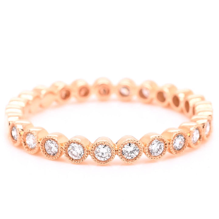 18KT Rose Gold 0.31CTW Diamond Ring.