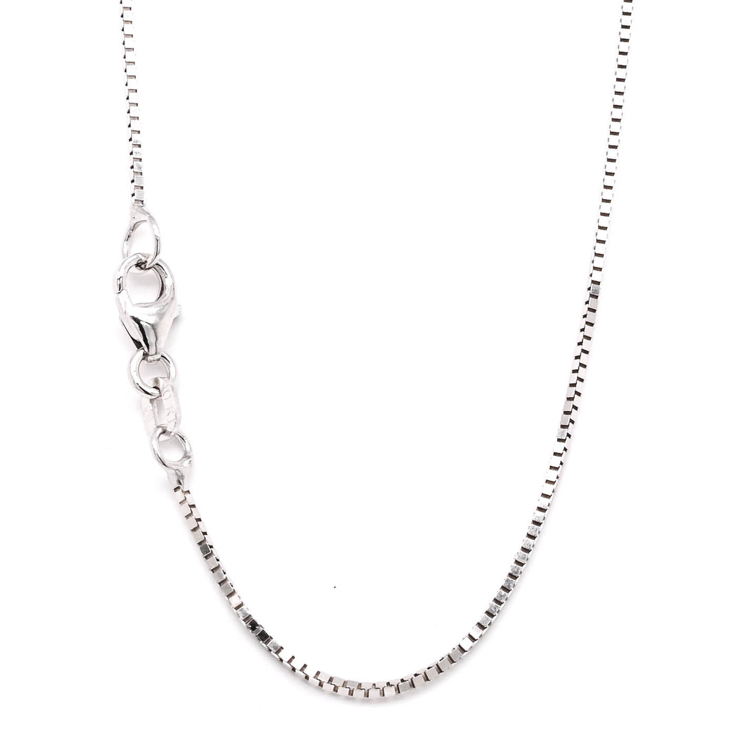 10Kt White Gold  20" 1.2mm Box Chain.