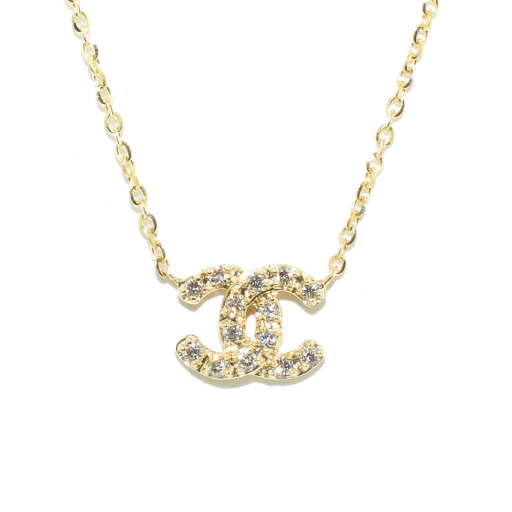 14KT Yellow Gold 18" 0.09CTW Diamond Necklace.