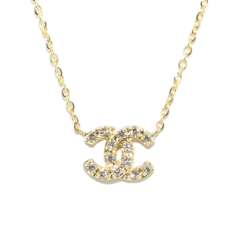 14KT Yellow Gold 18" 0.08CTW Diamond Necklace.