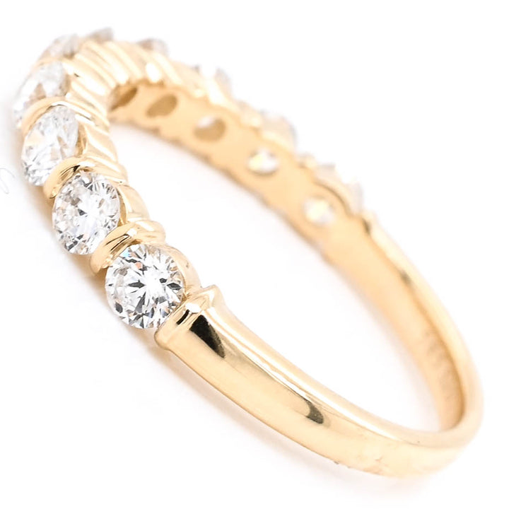 14KT Yellow Gold 0.71CTW Diamond Wedding Band.