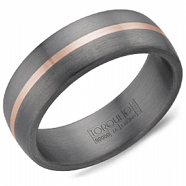 Torque 14KT Rose Gold & Tantalum  Wedding Band.