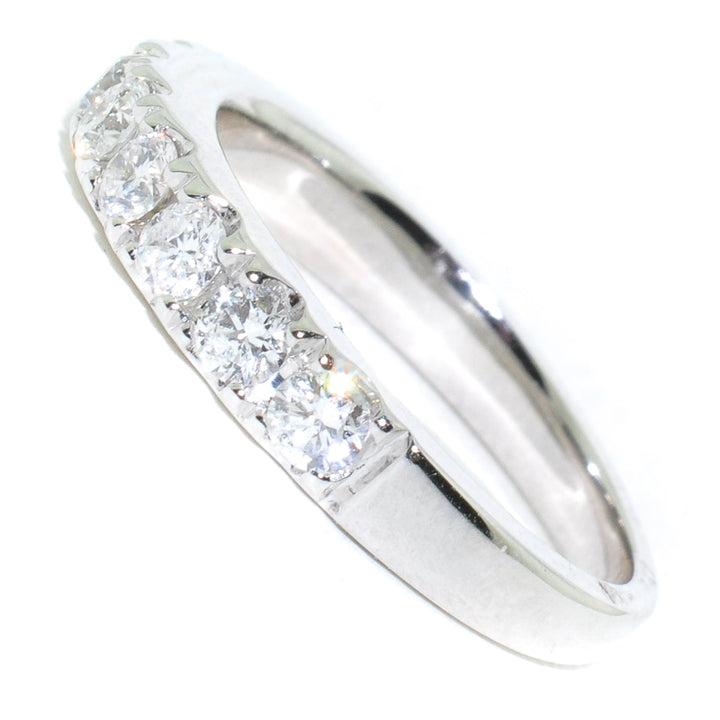 14KT White Gold 0.88CTW Diamond Wedding Band.