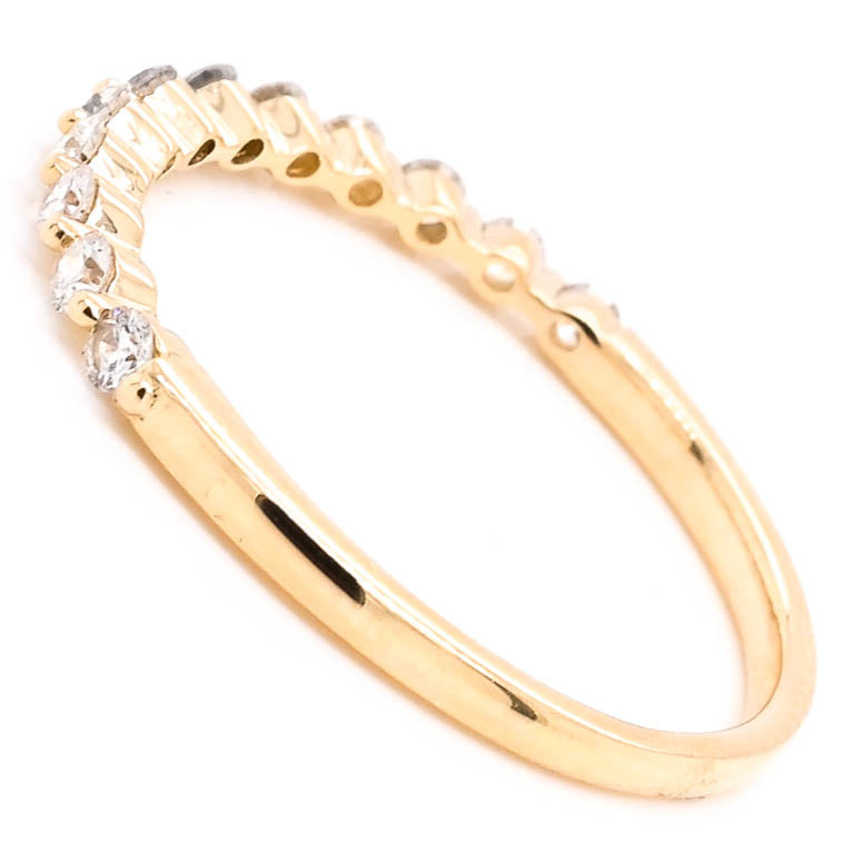 14KT Yellow Gold 0.30CTW Diamond Wedding Band.