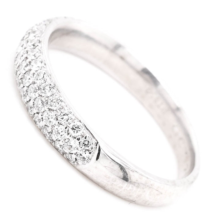 Platinum 0.52CTW Pave Set Diamond Wedding Band.