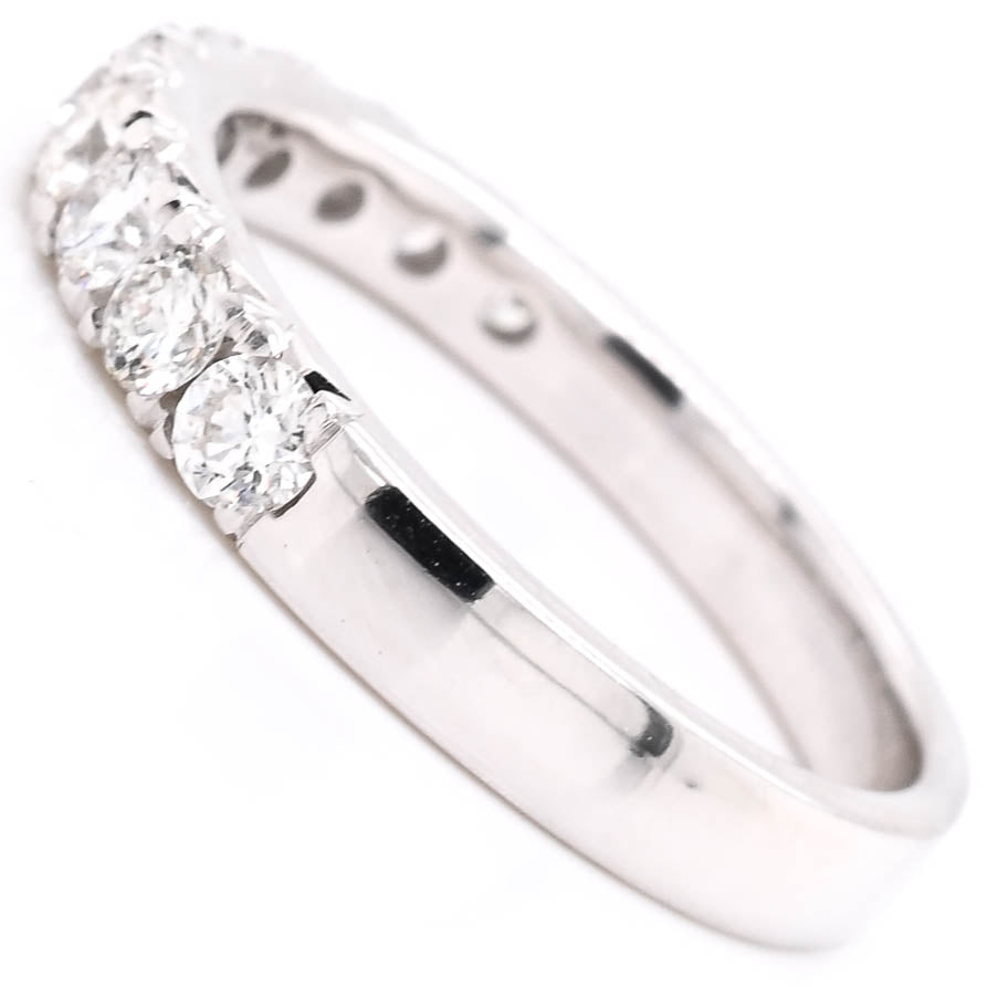 14KT White Gold 0.77CTW Diamond Wedding Band.