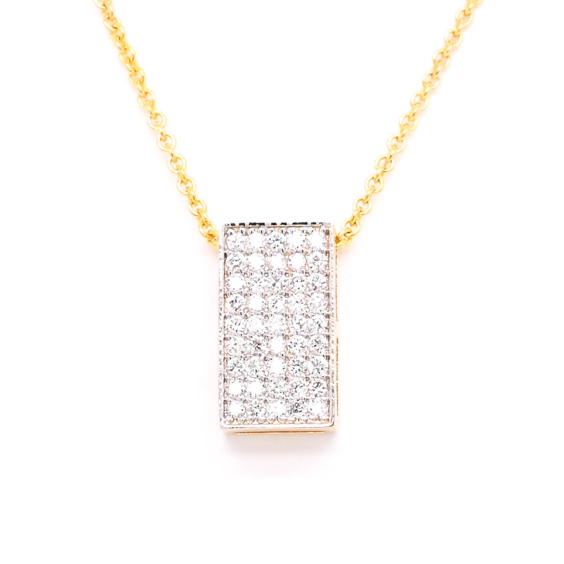 Vertical hot sale rectangle necklace