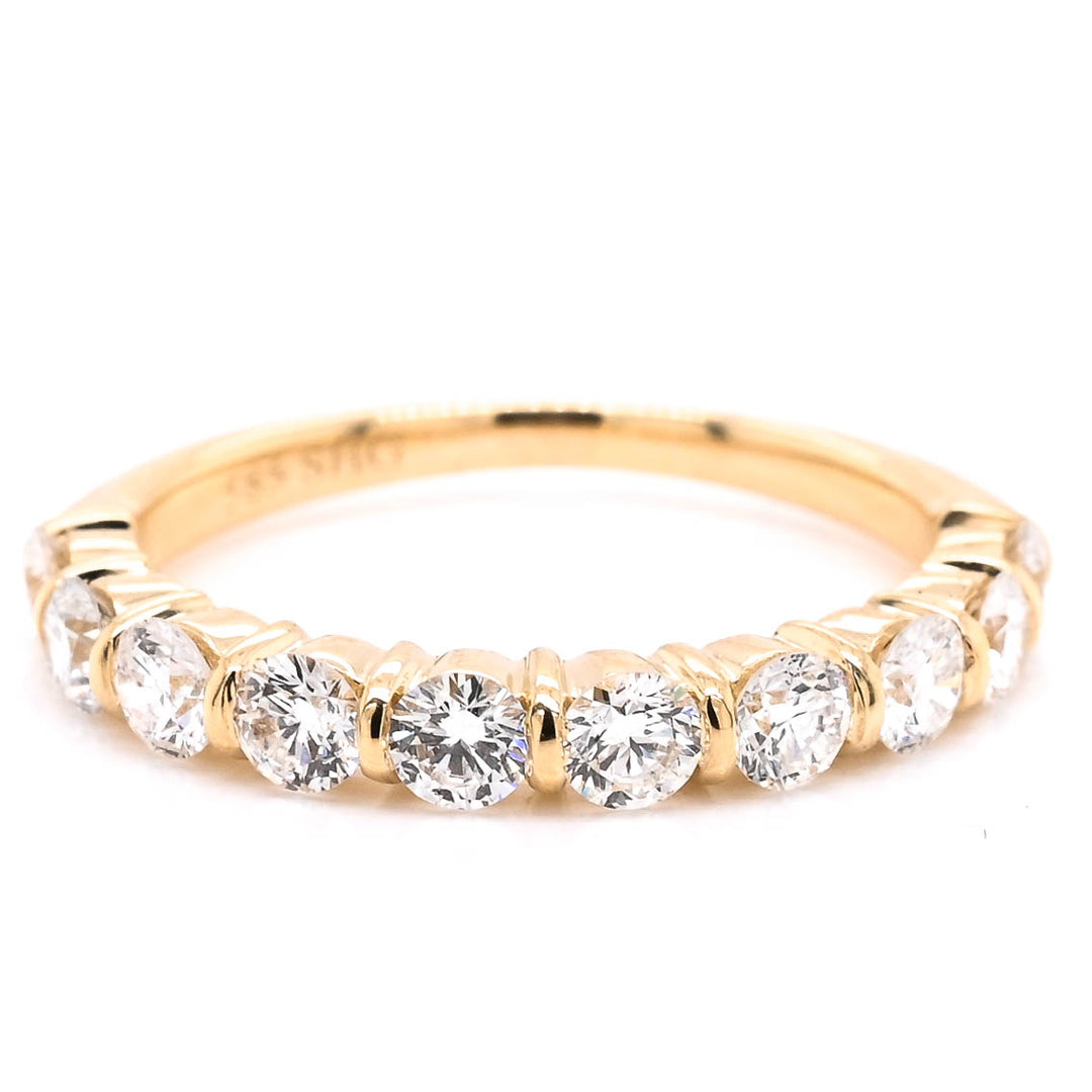 14KT Yellow Gold 0.71CTW Diamond Wedding Band.