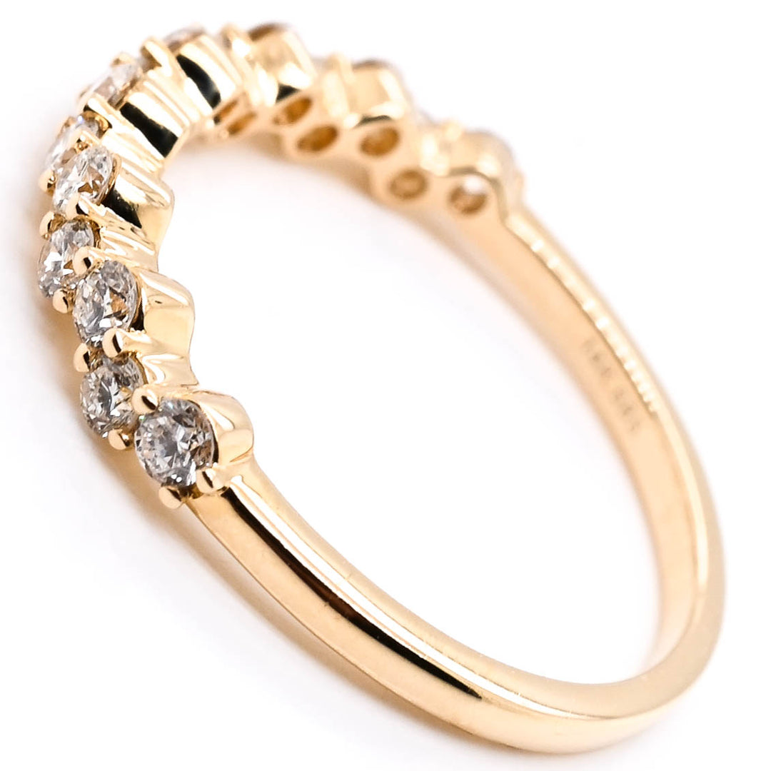 14KT Yellow Gold 0.45CTW Diamond Wedding Band.