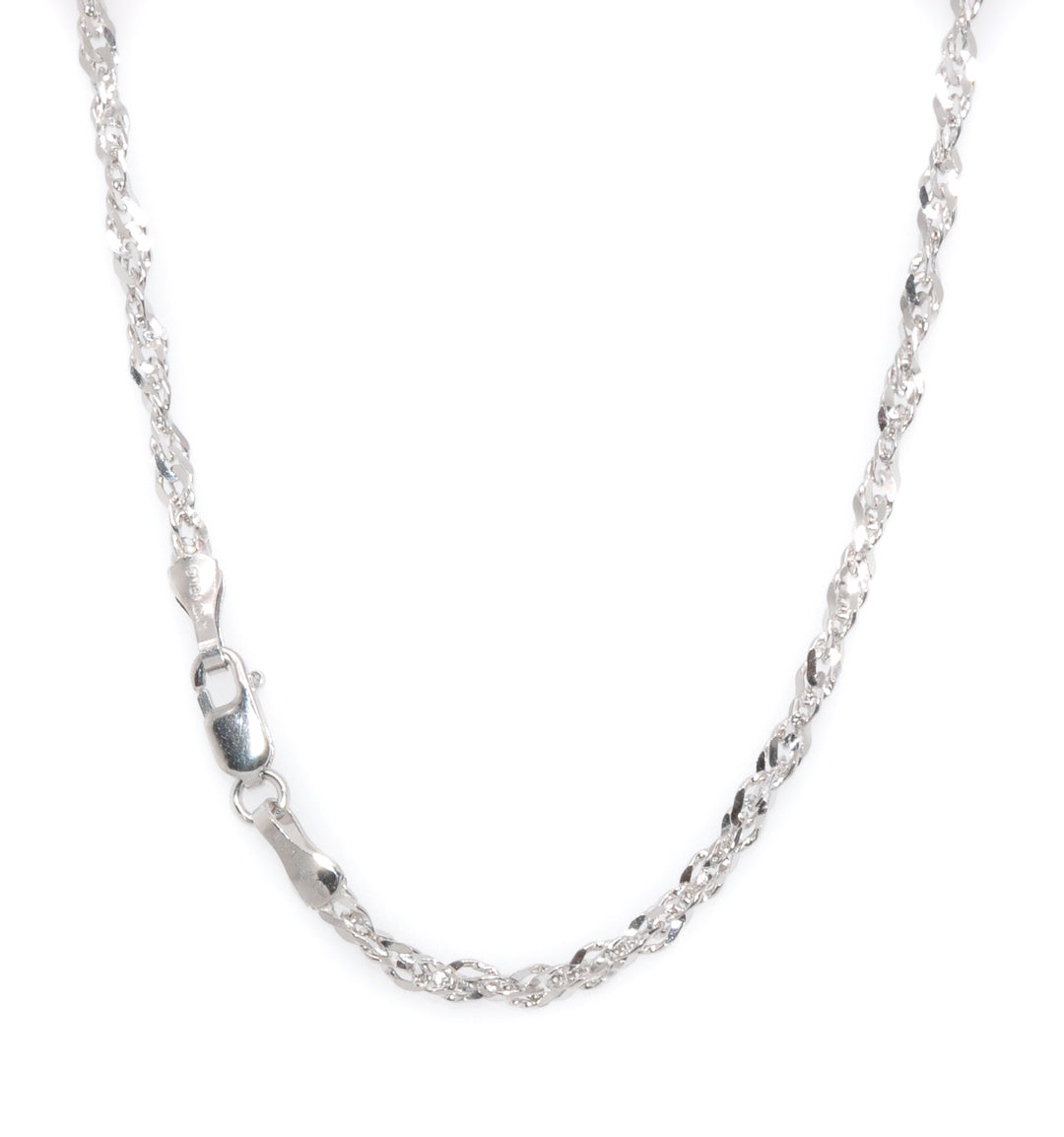 10KT White Gold 22" 0.5mm Singapore Chain.