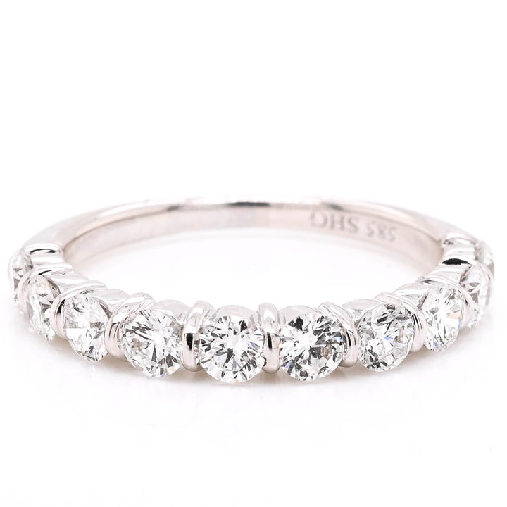 14KT White Gold 0.57CTW Diamond Wedding Band.