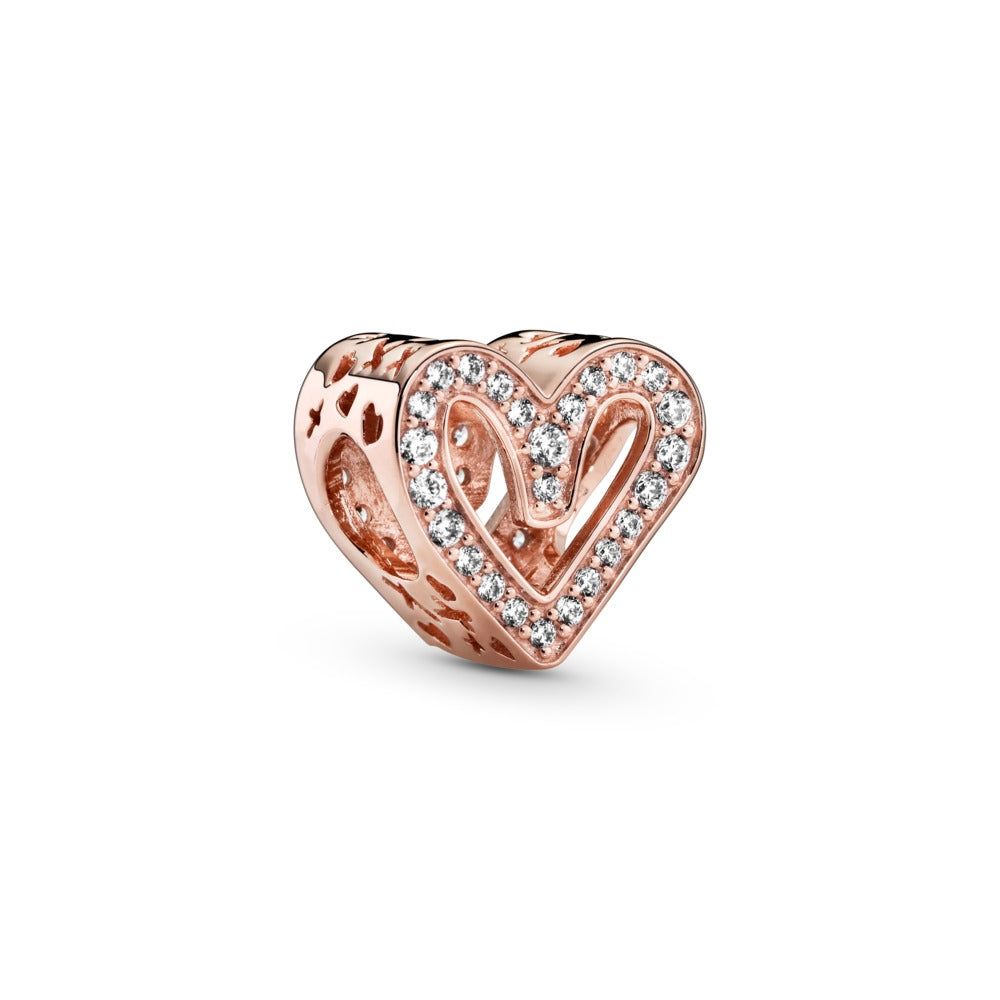 Sparkling Freehand Heart Charm – Graziella Fine Jewellery