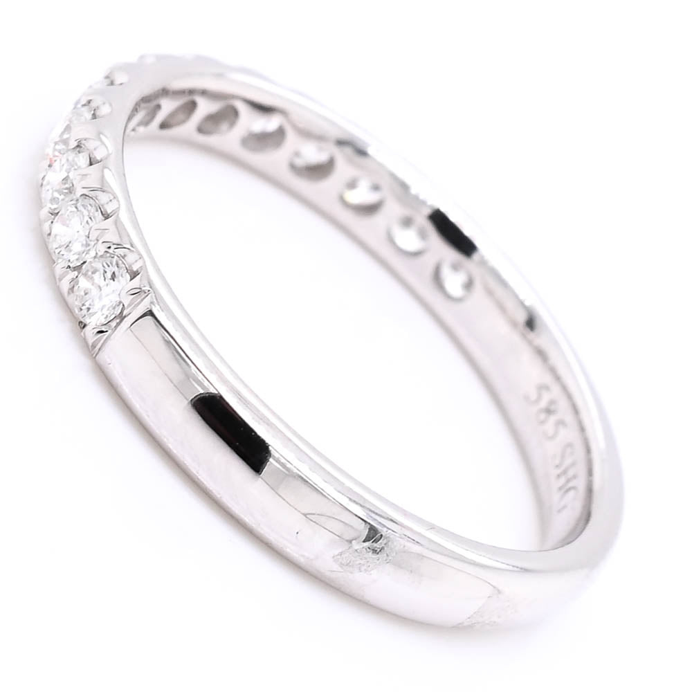 14KT White Gold 0.43CTW diamond Wedding Band.