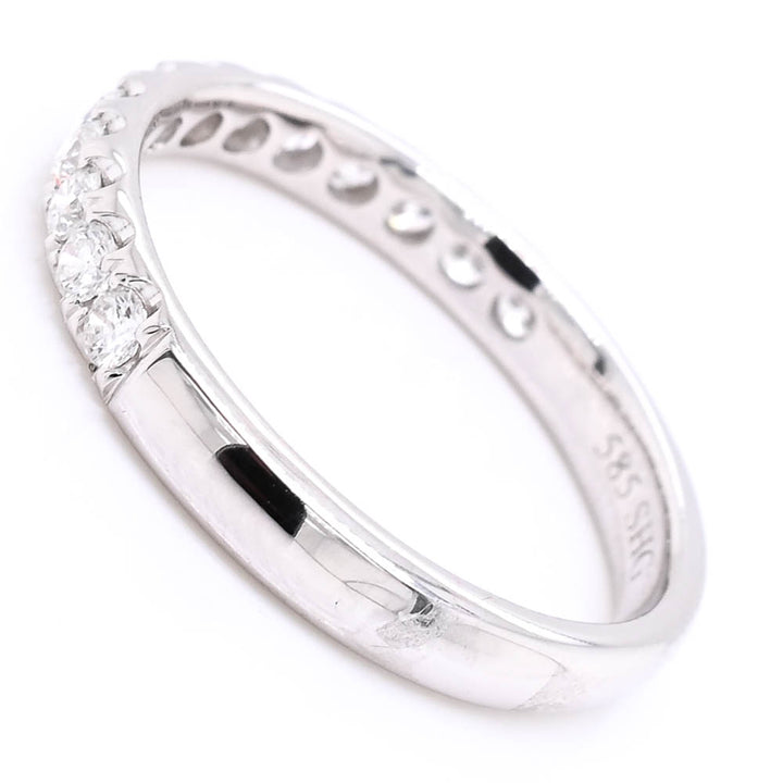 14KT White Gold 0.43CTW diamond Wedding Band.