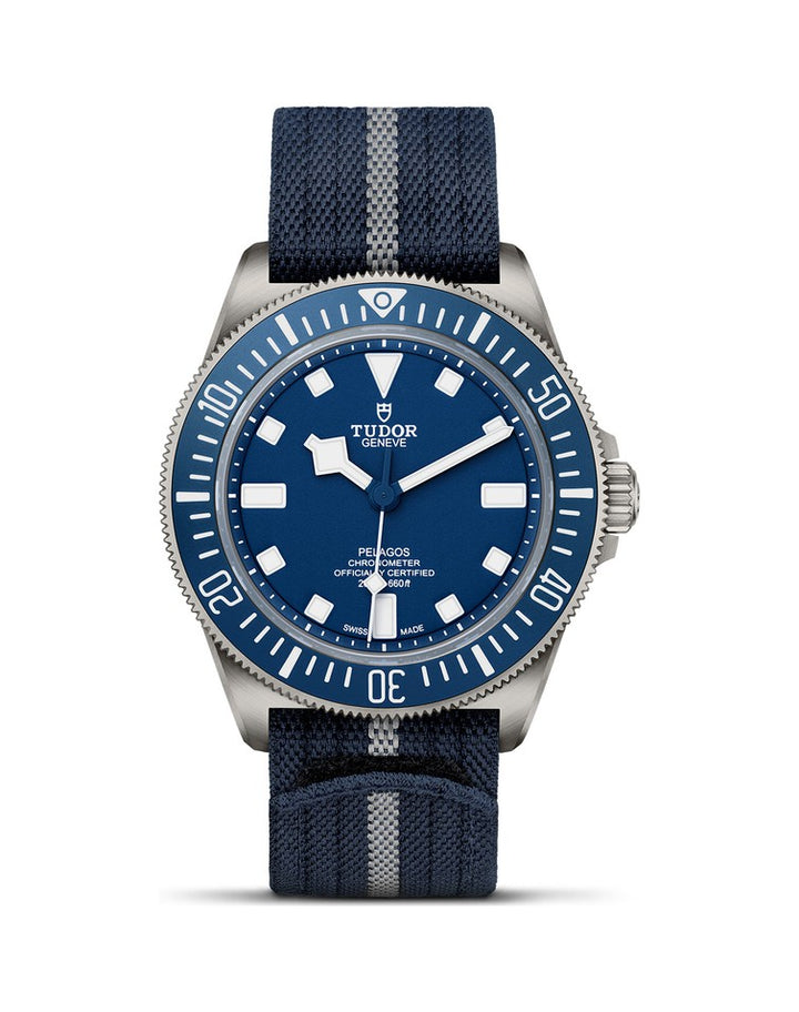 Tudor Pelagos FXD Watch - M25707B/23-0001 - Bidirectional rotating bezel, Navy blue fabric strap