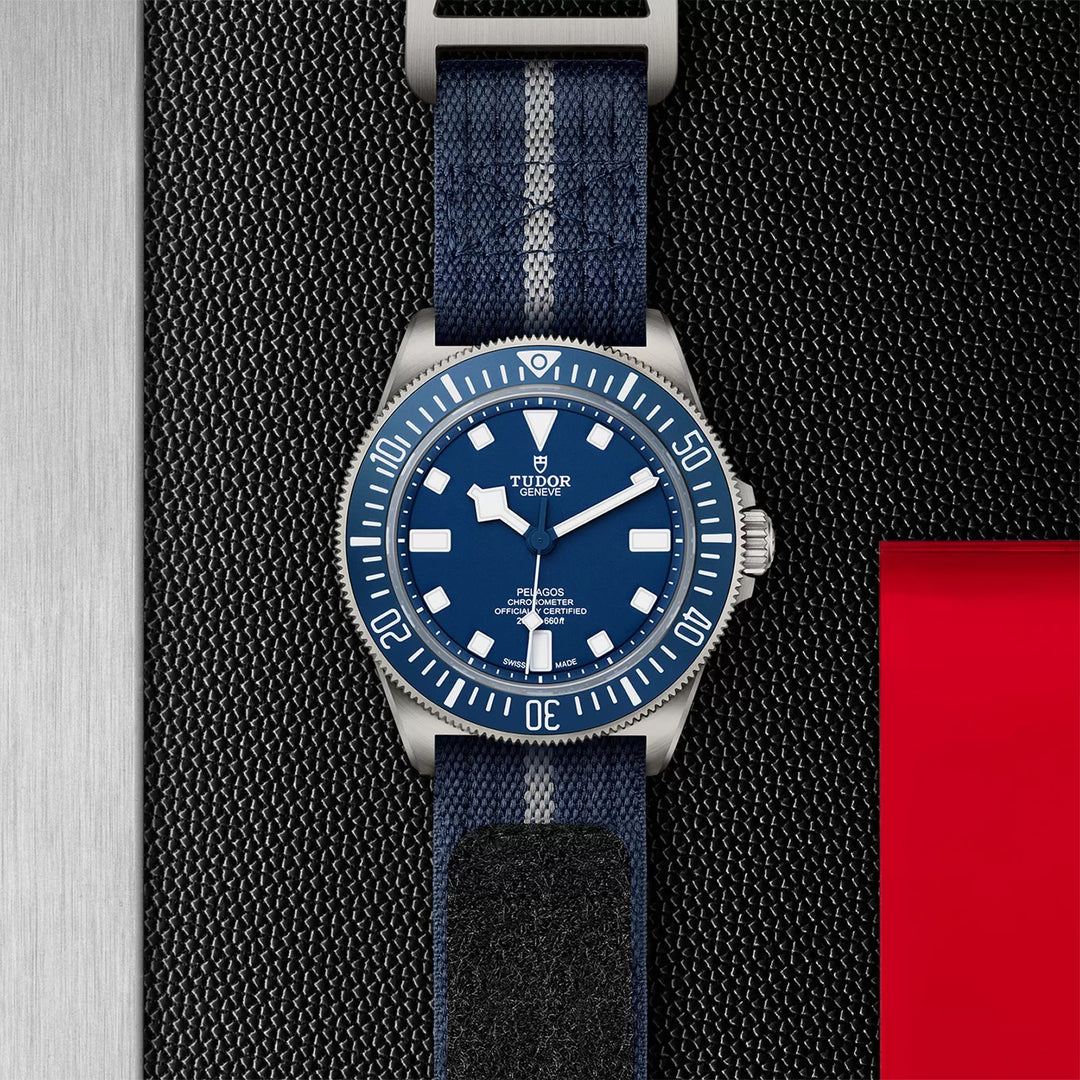 Tudor Pelagos FXD Watch - M25707B/23-0001 - Bidirectional rotating bezel, Navy blue fabric strap