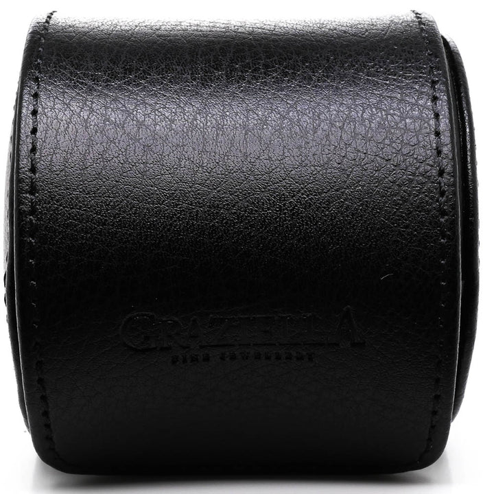 Graziella Leather Single Watch Roll Travel Case.