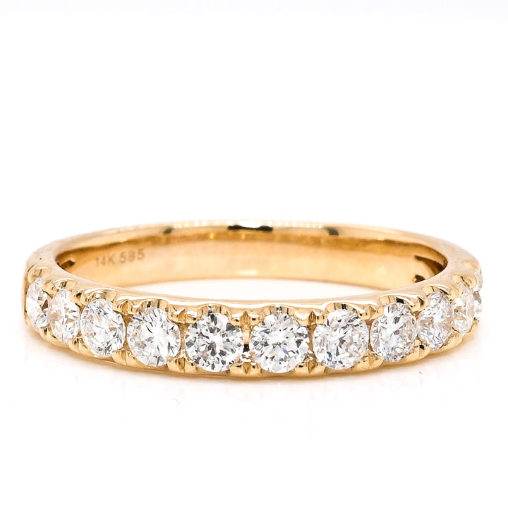 14KT Yellow Gold 0.61CTW Diamond Wedding Band.