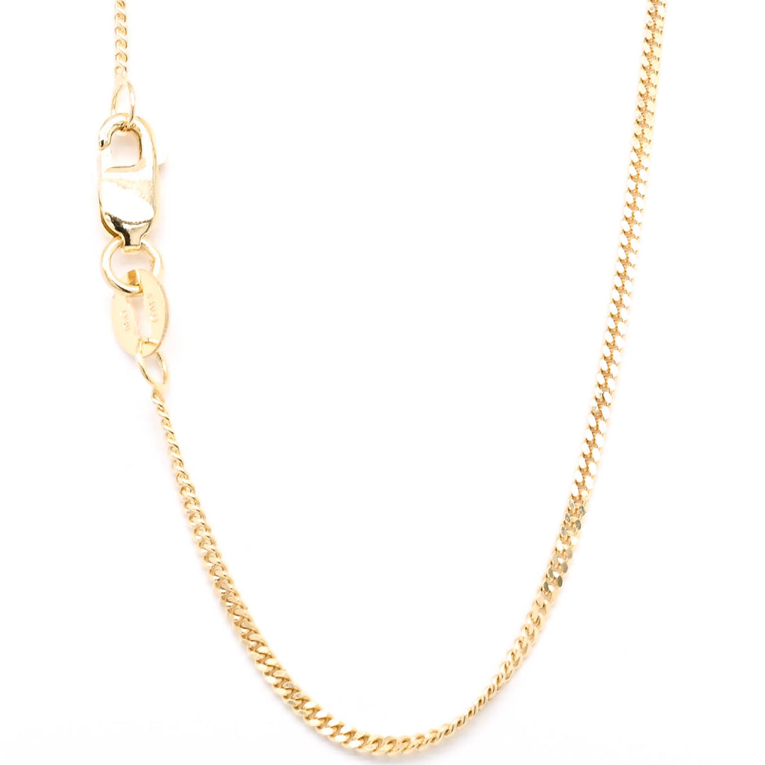 10KT Yellow Gold 20" 1.5mm Curb Link Chain.