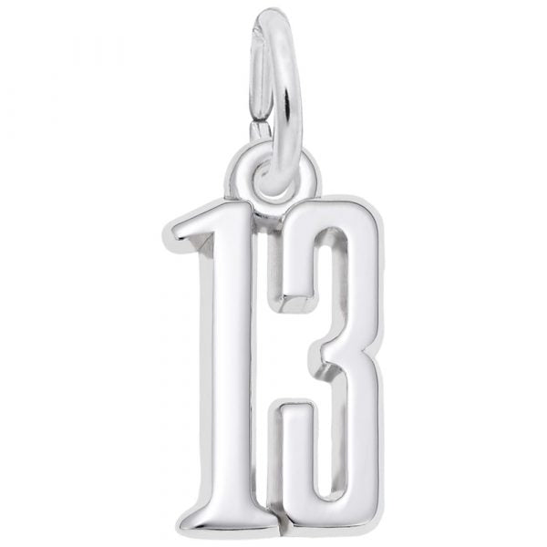 Rembrandt Sterling Silver Number 13 Charm.