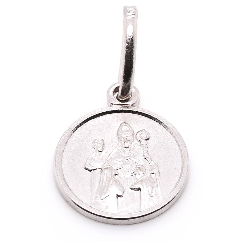 10KT White Gold 10mm Confirmation Pendant.