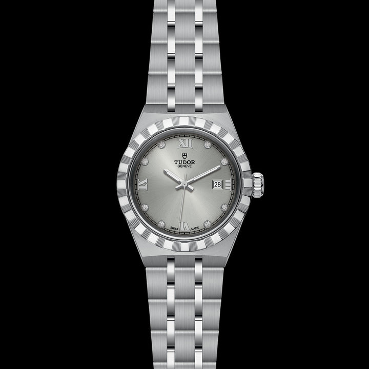 Tudor Royal Watch - M28300-0002 - 28mm steel case, Diamond-set dial