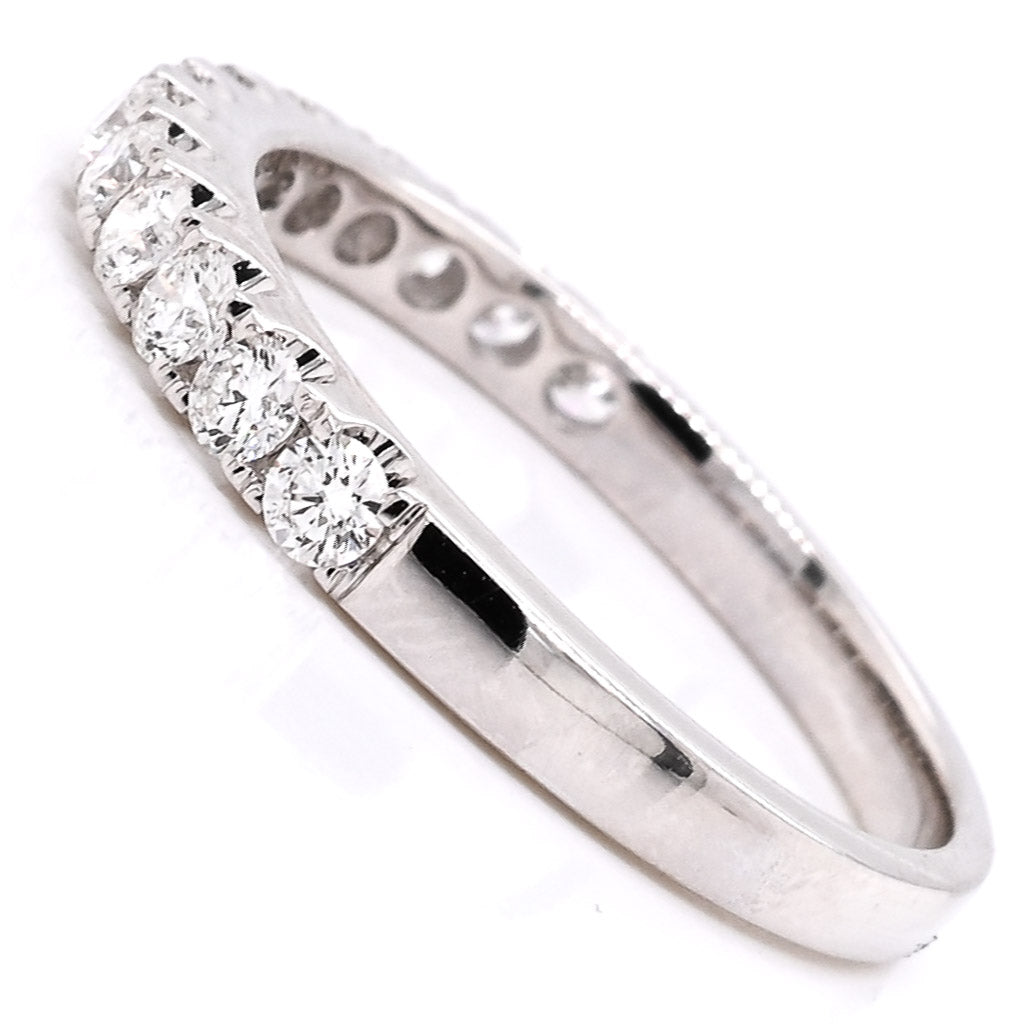 14KT White Gold 0.55CTW Diamond Wedding Band.