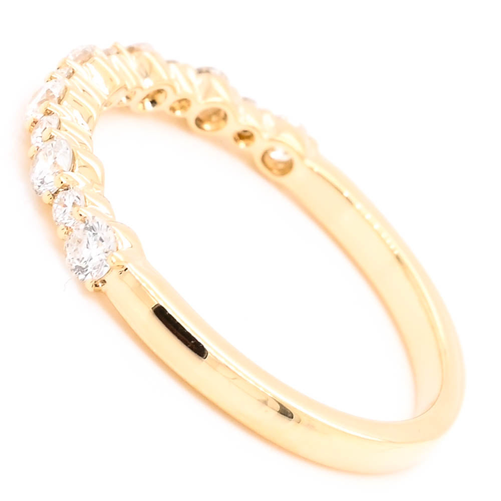 14KT Yellow Gold 0.45CTW Diamond Wedding Band.