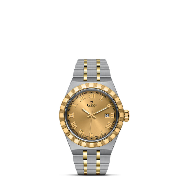 Tudor Royal Watch - M28303-0004 - 28mm steel case, Yellow gold bezel