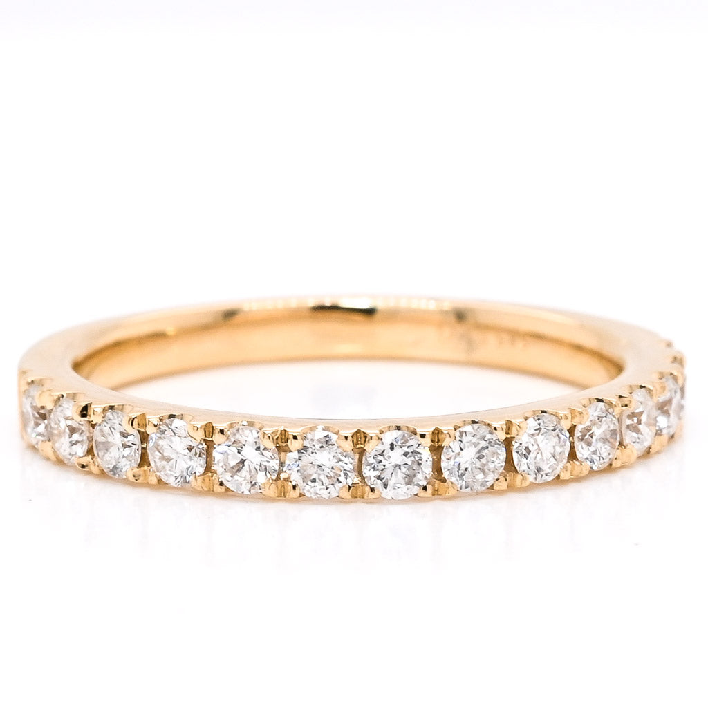 14KT Yellow Gold 0.55CTW Diamond Wedding Band.