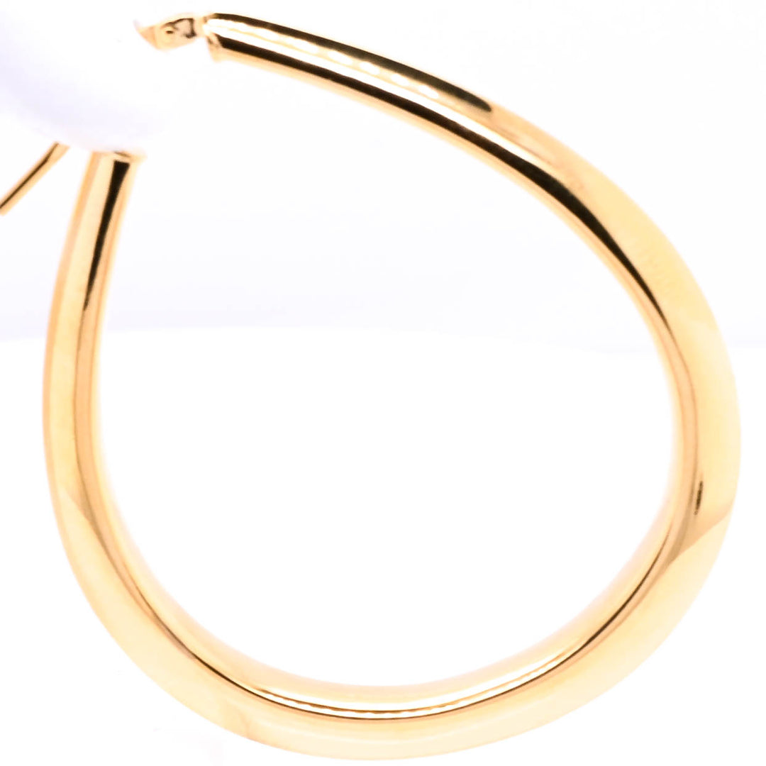 14KT Yellow Gold Large Hoop Earrings.