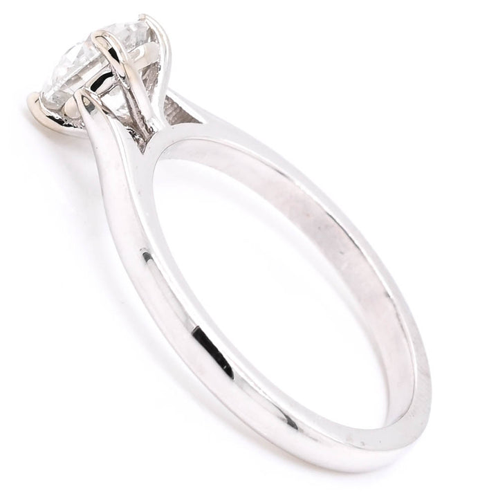 14KT White Gold 1.01CT Round Brilliant Diamond Solitaire Engagement Ring.